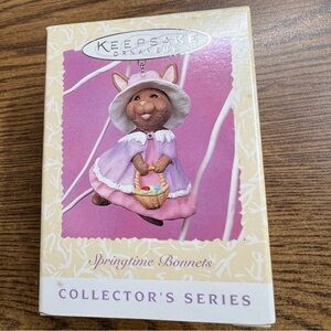 Hallmark Springtime Bonnets Collectors Series Handcrafted & Dated 1997